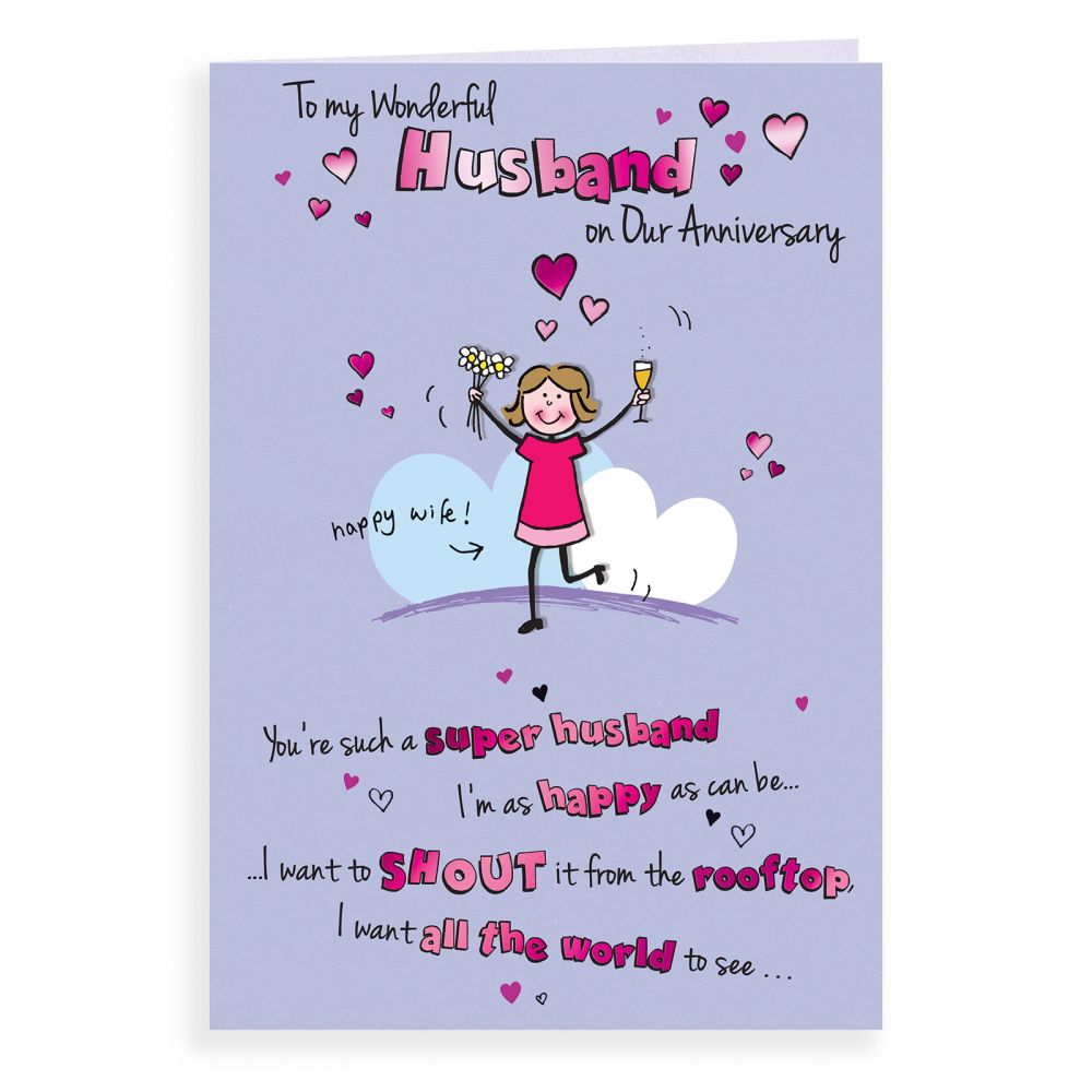 Cards Direct | Anniversary Card Husband, Wife Shouting