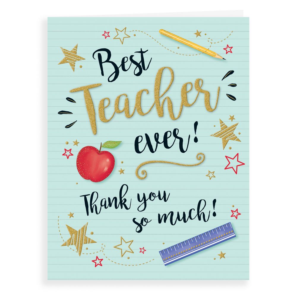 Cards Direct Thank You Card Teacher Apple