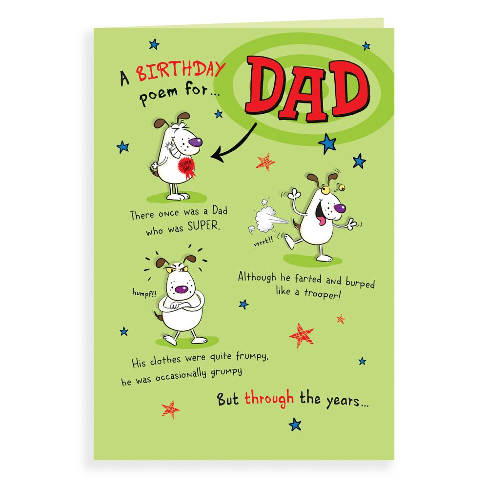Cards Direct | Birthday Card Dad, Dogs Poem