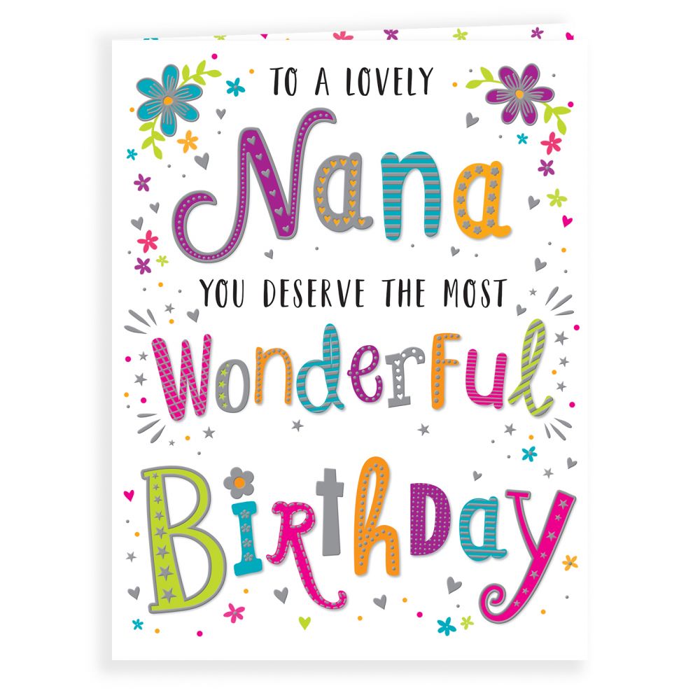 printable colour in happy birthday nana card a4 size etsy - printable ...