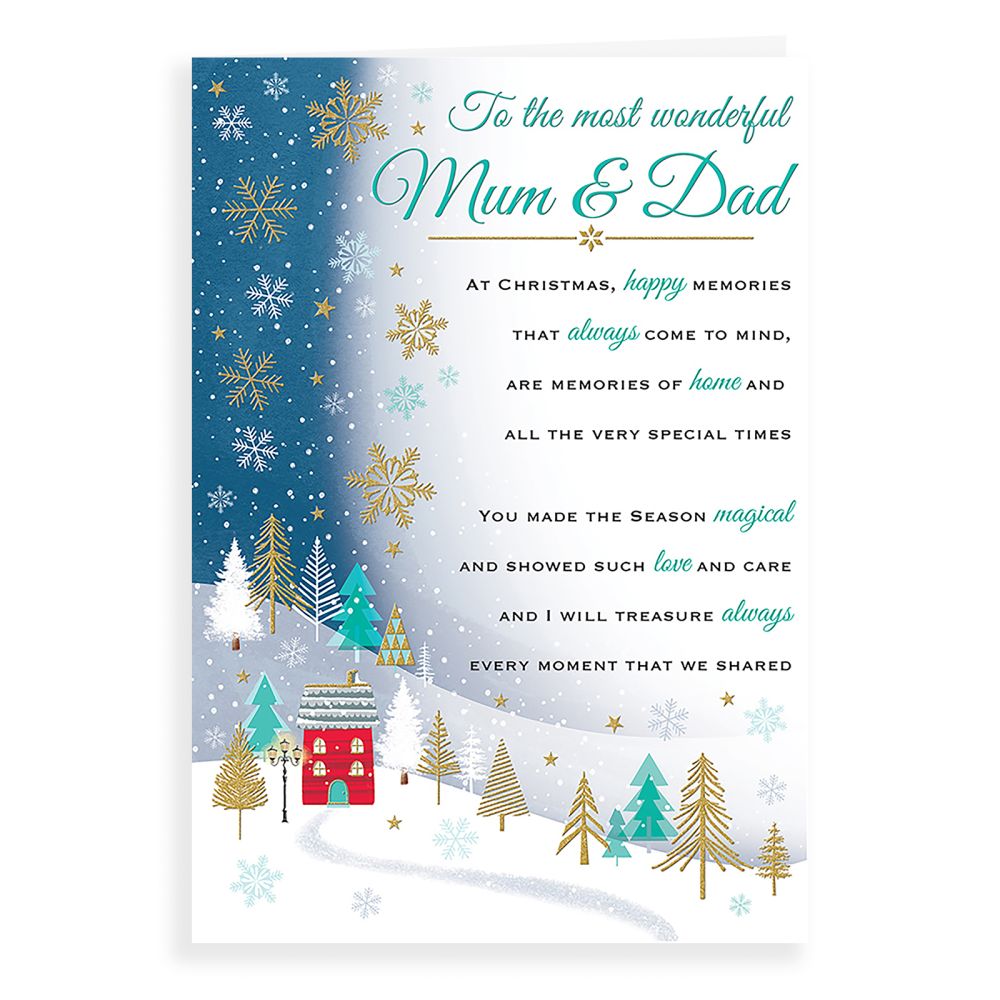 Mum & dad christmas card Clearance