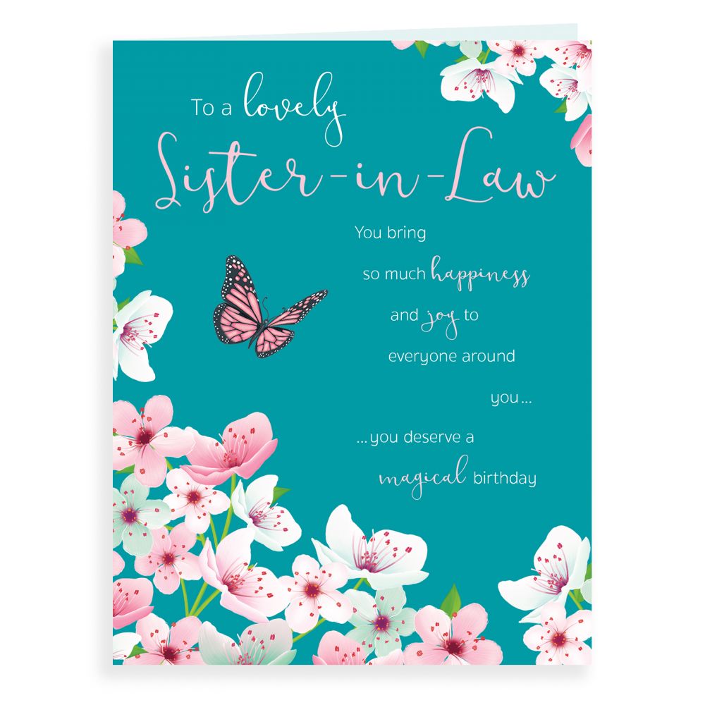 Cards Direct | Birthday Card Sister In Law, Butterfly