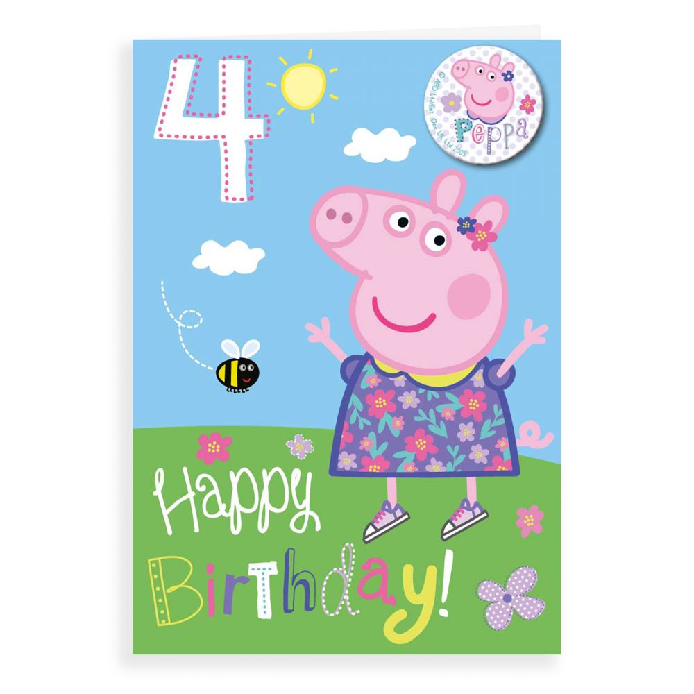 Cards Direct | Birthday Card Peppa Pig 4th