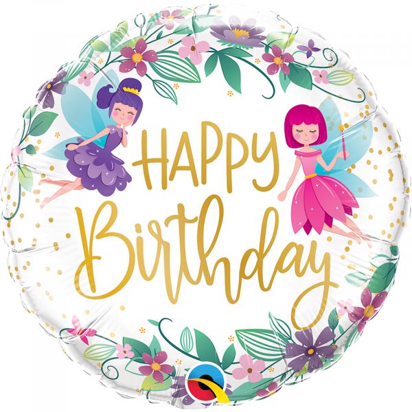 Birthday Wild Flower Fairies Balloon