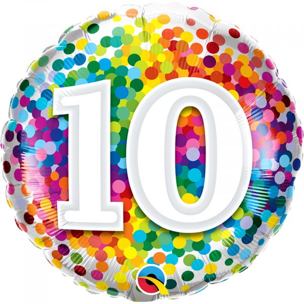 Rainbow Confetti Balloon 10