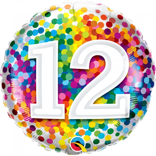 Rainbow Confetti Balloon 12