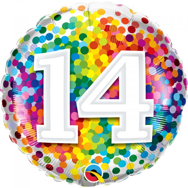 Rainbow Confetti Balloon 14