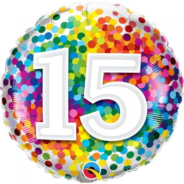 Rainbow Confetti Balloon 15