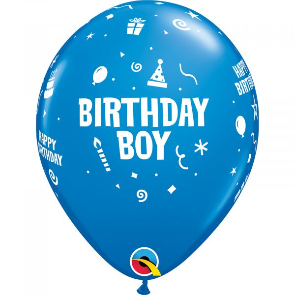 Latex Balloons Birthday Boy (Pack of 6)