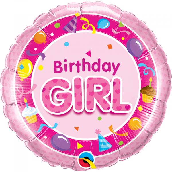 Birthday Girl Pink Balloon