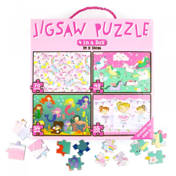 Jigsaw Puzzle for Girls, 207 piece, 4 in 1