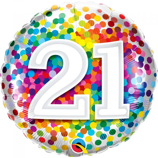 Rainbow Confetti Balloon 21