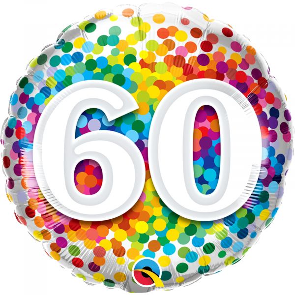 Rainbow Confetti Balloon 60 