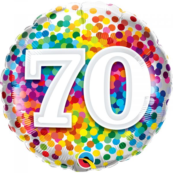 Rainbow Confetti Balloon 70
