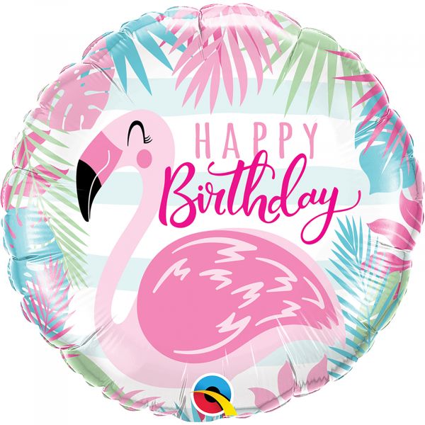 Birthday Pink Flamingo Balloon