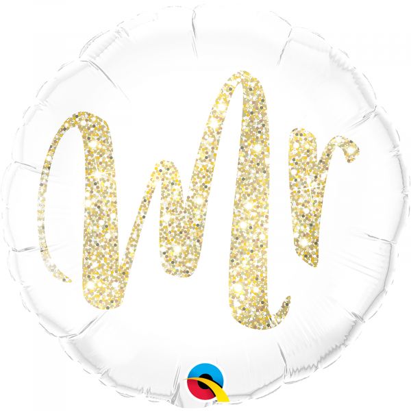 Mr. Glitter Gold  Balloon