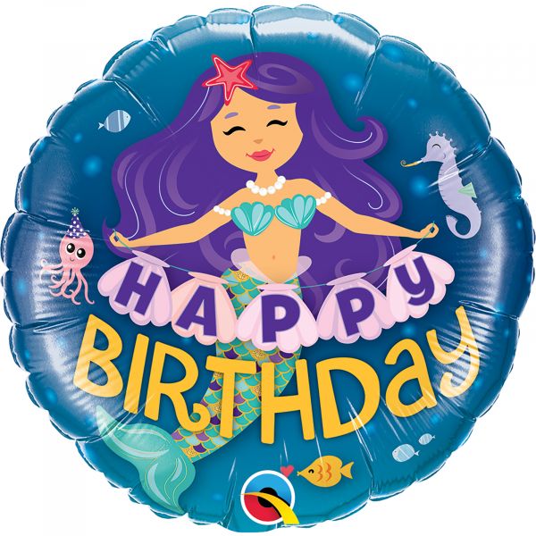 Happy Birthday Mermaid Balloon