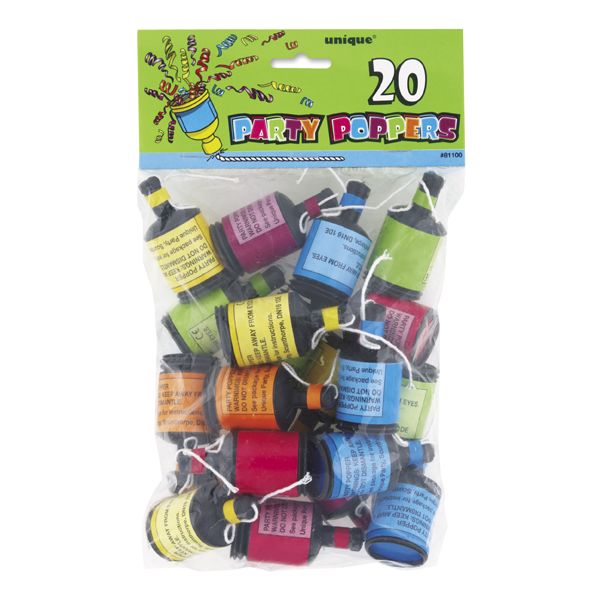 20 Party Poppers