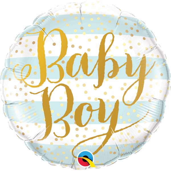 Baby Boy Blue Stripes Balloon