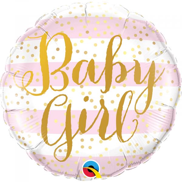 Baby Girl Pink Stripes Balloon