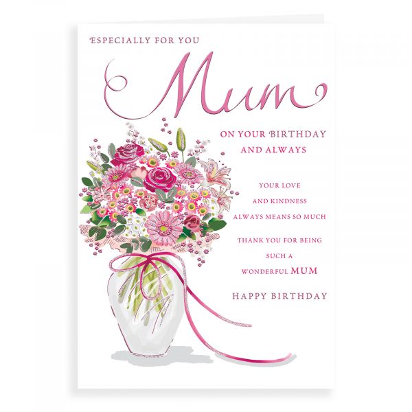 Birthday Card Mum, Bunch Of Flowers