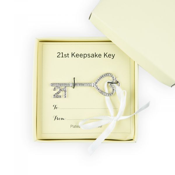 Age 21 Key Ornament with Crystals