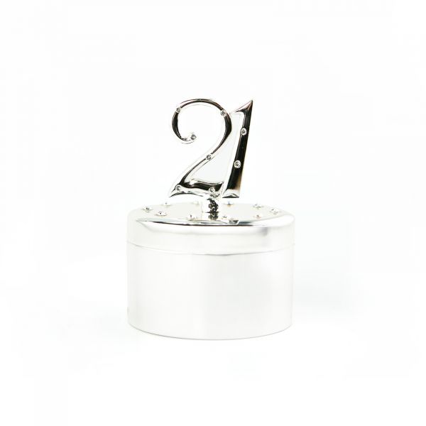 Age 21 Oval Jewellery Gift Box