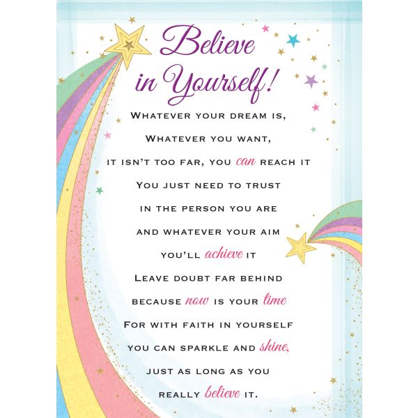 Sentiment Plaque, Believe in Yourself