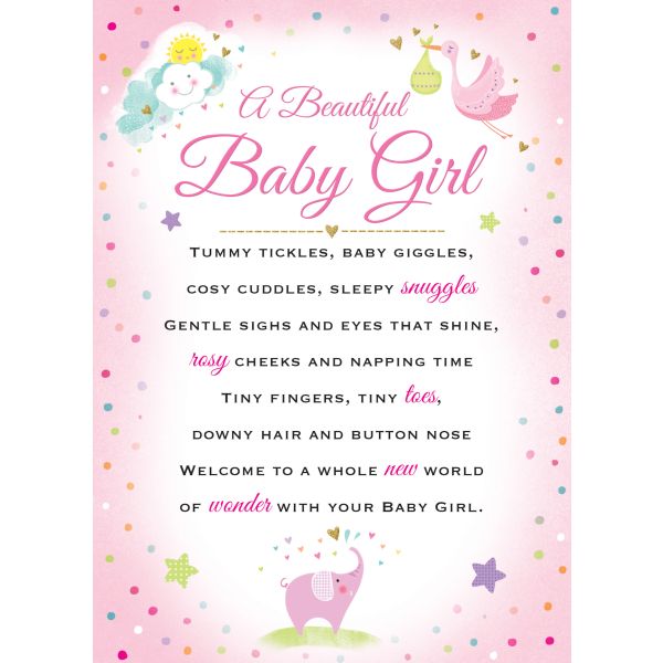 Sentiment Plaque, Baby Girl