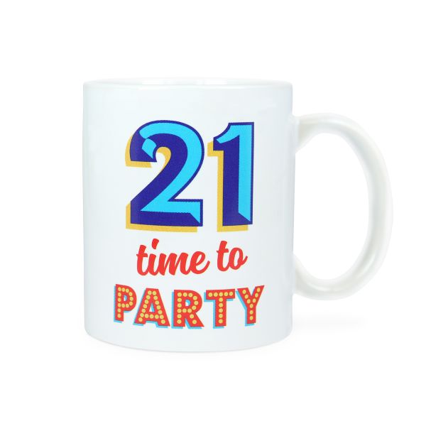 Age 21 Birthday Mug, Time To Party