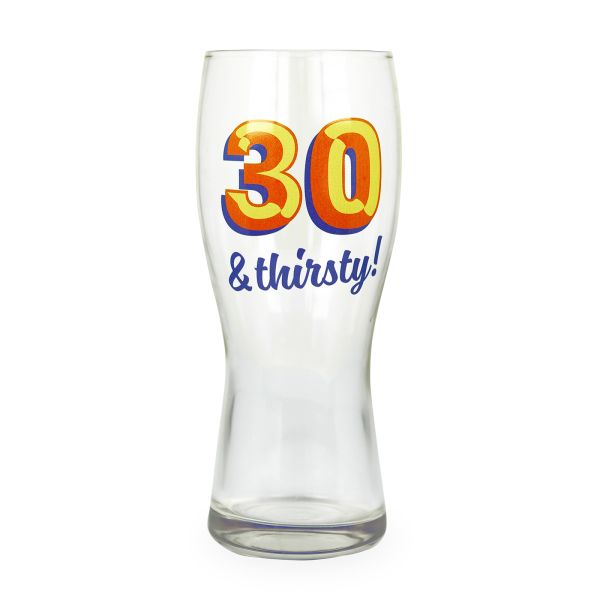 Age 30 Birthday Beer Glass