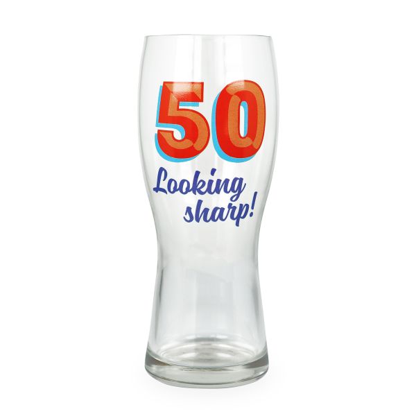 Age 50 Birthday Beer Glass