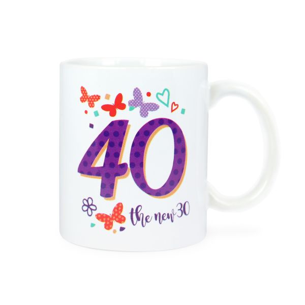 Age 40 Birthday Mug, The New 30