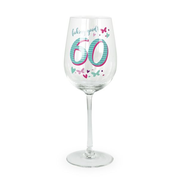Age 60 Birthday Wine Glass