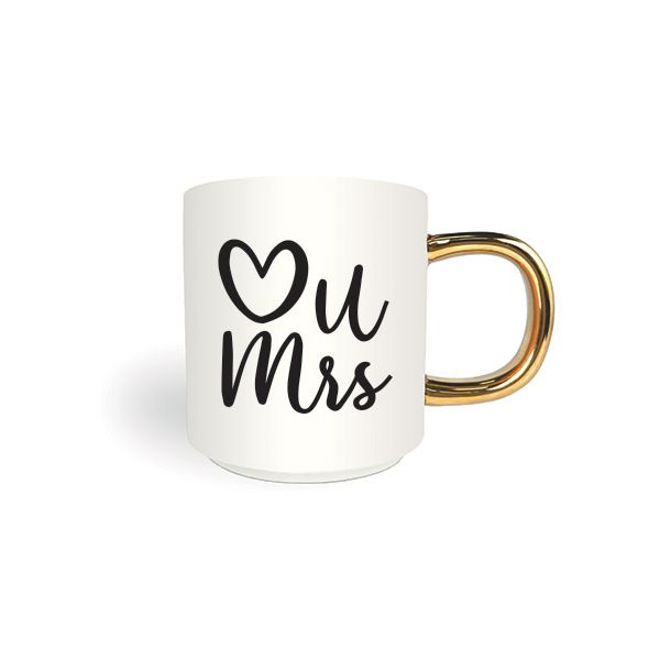 Motto Mug, Heart U Mrs