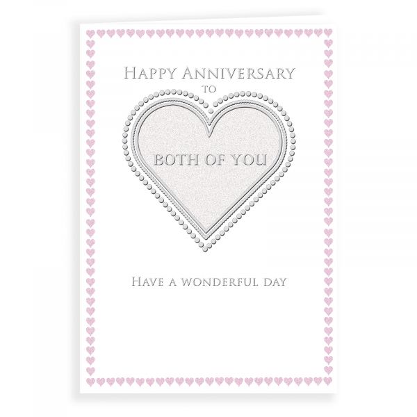 Anniversary Card Your, Big Heart On Pink