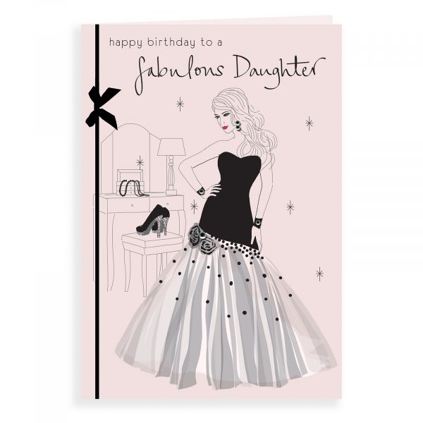 Birthday Card Daughter, Girl In Dress