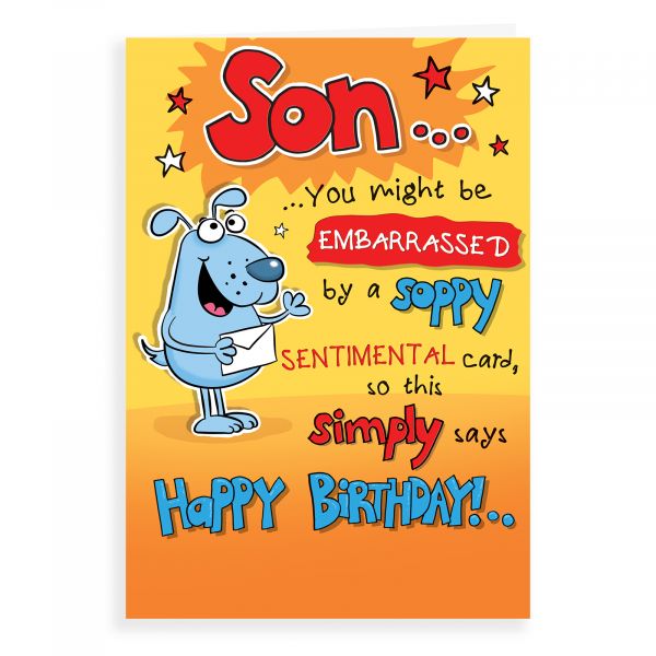 Birthday Card Son, Embarrased
