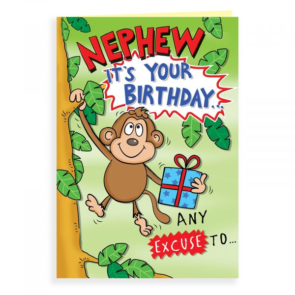 Birthday Card Nephew, Monkey 