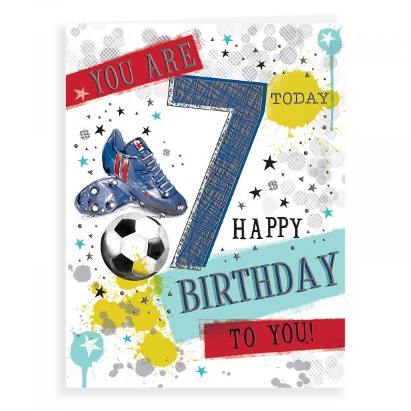 Birthday Card Age 7 M, Football 
