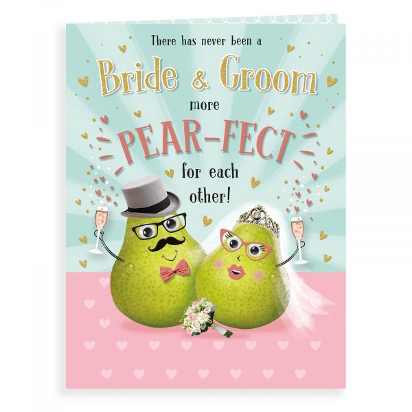 Wedding Card, Pear Couple