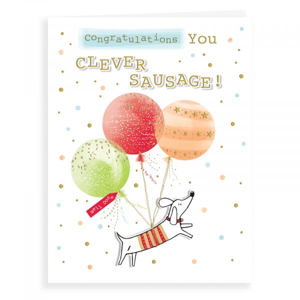 Congratulations Card, Clever Sausage