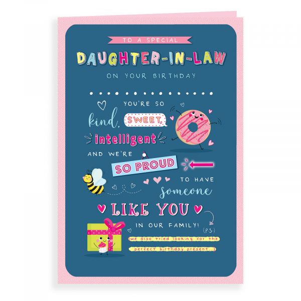 Birthday Card Daughter In Law, Sweet Intelligent