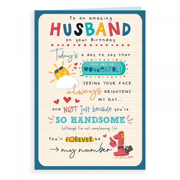Birthday Card Husband, My Number 1