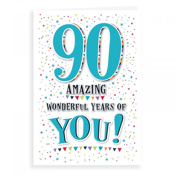 Birthday Card Age 90, Amazing Wonderful