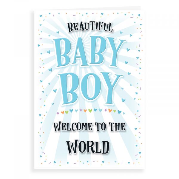 Baby Card Baby Boy, Welcome To The World 