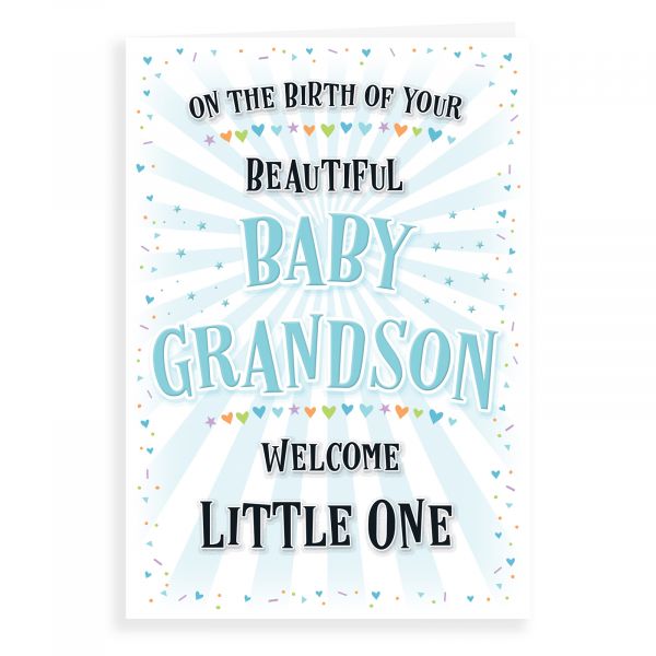 Baby Card Birth of Grandson, Welcome Little One