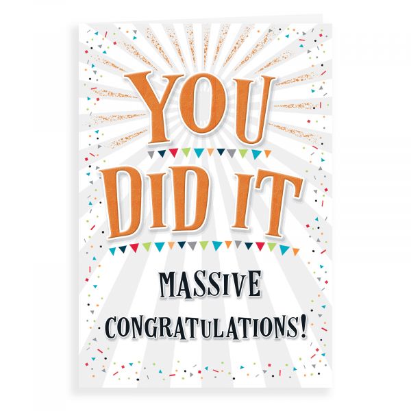 Congratulations Card, You Did It 