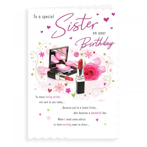 Birthday Card Sister, Makeup