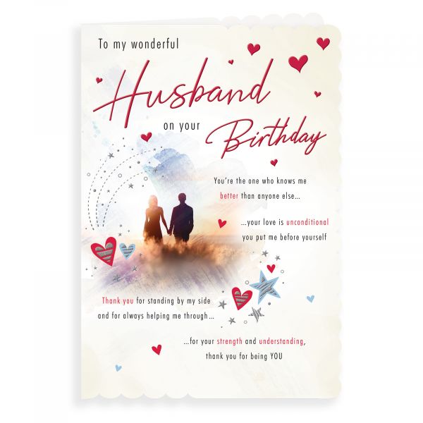 Birthday Card Husband, Couple Sunset